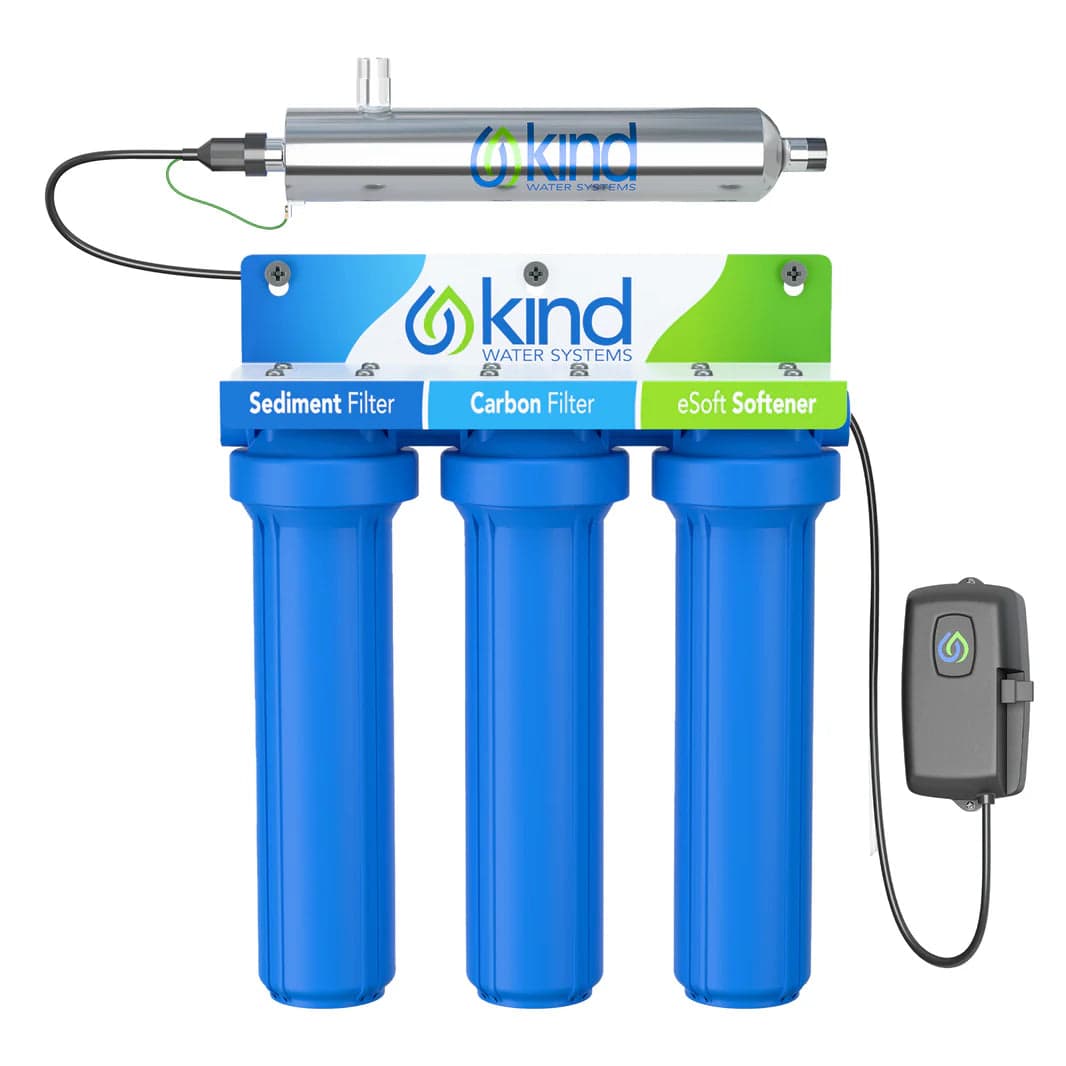Kind E-3000UV Whole House Filter + Salt-Free Conditioning + UV Whole House Water Filter
