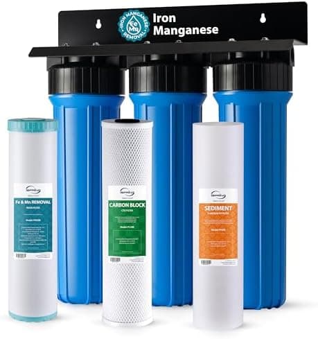 iSpring WGB32BM 3-Stage Whole House Iron Filter